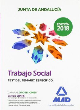 TRABAJO SOCIAL  DE LA JUNTA DE ANDALUCÍA. TEST DEL TEMARIO ESPECÍFICO