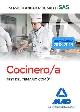 Cocinero/A del Servicio Andaluz de Salud. Test del Temario Común