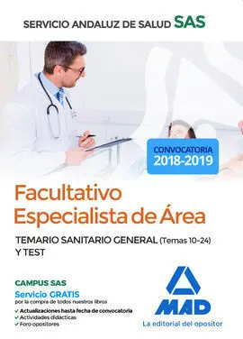 Facultativo Especialista de Área del Servicio Andaluz de Salud. Temario Sanitari