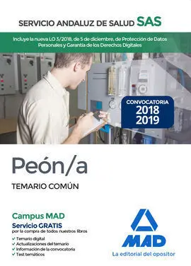 Peón/A del Servicio Andaluz de Salud. Temario Común