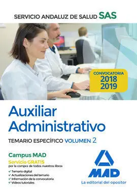 Auxiliar Administrativo del Servicio Andaluz de Salud. Temario Específico Volume