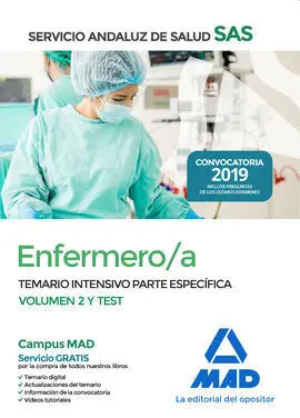 Enfermero/A del Servicio Andaluz de Salud. Temario Intensivo Parte Específica Vo