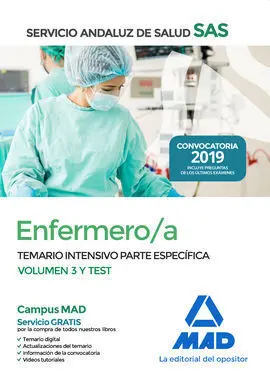 Enfermero/A del Servicio Andaluz de Salud. Temario Intensivo Parte Específica Vo
