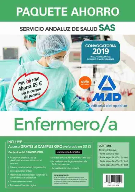 Paquete Ahorro Enfermero/A Servicio Andaluz de Salud. Ahorro D