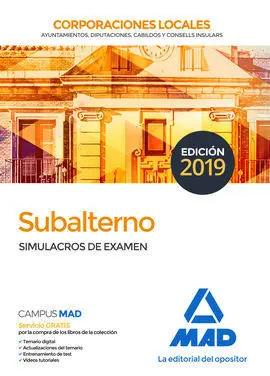 Subalterno Corporaciones Locales. Simulacros de Examen