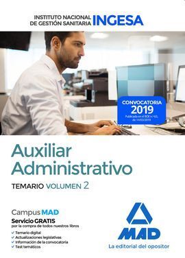 AUXILIAR ADMINISTRATIVO DEL INSTITUTO NACIONAL DE GESTIÓN SANITARIA (INGESA). TE