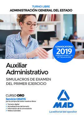 Auxiliar Administrativo (Turno Libre) Simulacros de Examen del Primer Ejercicio