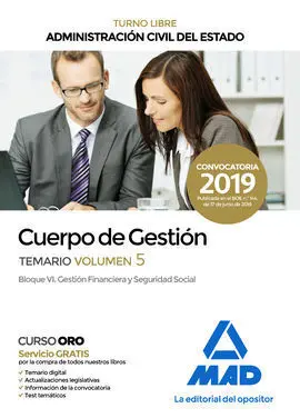 Cuerpo de Gestión de la Administración Civil del Estado (Turno Libre). Temario V