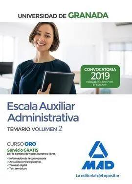 Auxiliar Administrativo Universidad Granada Temario Vol 2