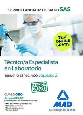 Técnico/A Especialista en Laboratorio del Servicio Andaluz de Salud. Temario Esp