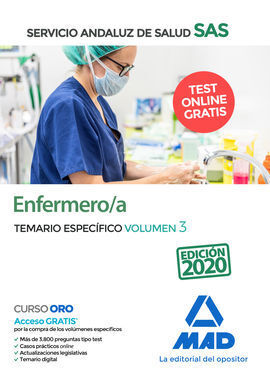 ENFERMERO/A DEL SERVICIO ANDALUZ DE SALUD. TEMARIO ESPECÍFICA VOLUMEN 3
