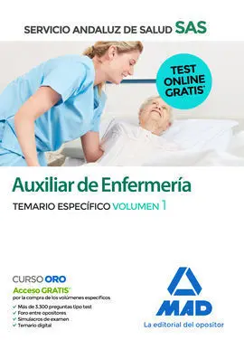 Auxiliar de Enfermería del Servicio Andaluz de Salud. Temario Específico Volumen