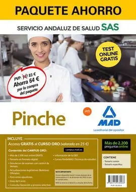 Paquete Ahorro y Test Online Gratis Pinche del Servicio Andaluz de Salud. Ahorra