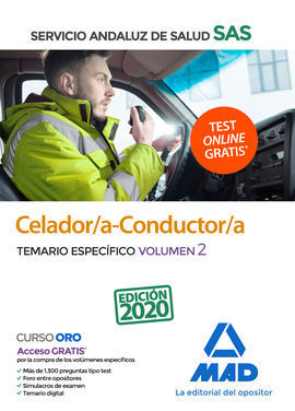 CELADOR/A-CONDUCTOR/A DEL SERVICIO ANDALUZ DE SALUD. TEMARIO ESPECÍFICO VOLUMEN