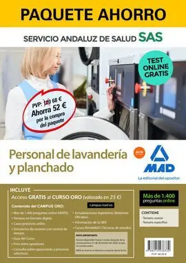 Personal de Lavandería y Planchado Sas. Paquete Ahorro y Test Online Gratis