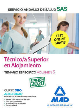 TÉCNICO/A SUPERIOR DE ALOJAMIENTO DEL SERVICIO ANDALUZ DE SALUD. TEMARIO  ESPECÍ