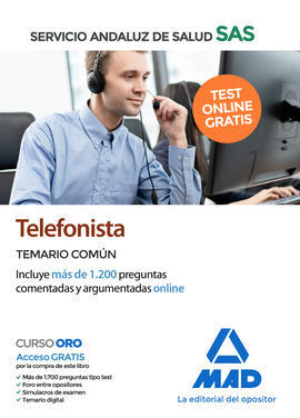 TELEFONISTA DEL SERVICIO ANDALUZ DE SALUD. TEMARIO COMÚN