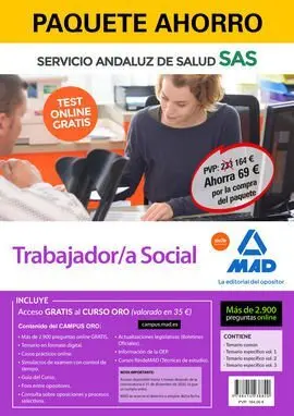 Paquete Ahorro y Test Online Gratis Trabajador/A Social del Servicio Andaluz de