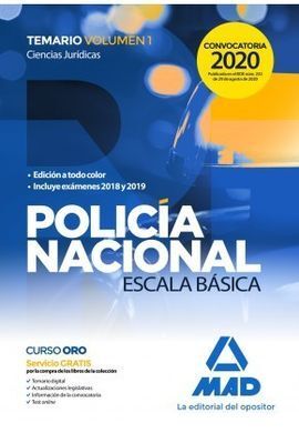 POLICÍA NACIONAL ESCALA BÁSICA. TEMARIO VOLUMEN 1 CIENCIAS JURÍDICAS