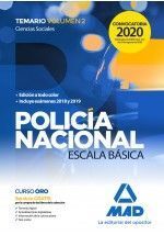 POLICÍA NACIONAL ESCALA BÁSICA. TEMARIO VOLUMEN 2 CIENCIAS SOCIALES