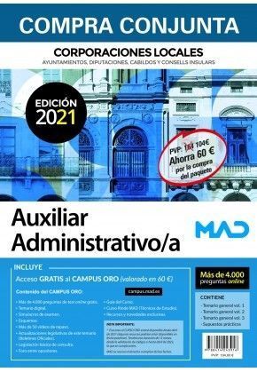 PACK AHORRO AUXILIAR ADMINISTRATIVO DE CORPORACIONES LOCALES. INCLUYE ACCESO