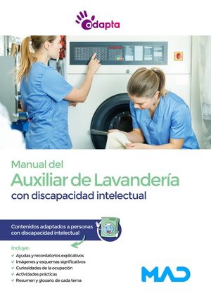 MANUAL DEL AUXILIAR DE LAVANDERÍA CON DISCAPACIDAD INTELECTUAL. CONTENIDOS ADAPT