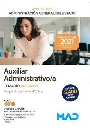 Auxiliar Administrativo del Estado Temario Vol. 1