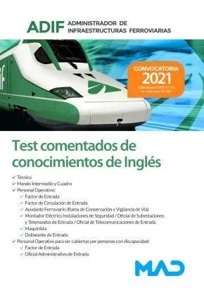Test Comentados Conocimientos Ingles Adif. Administrador Infraestructuras Ferrov