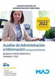 AUXILIAR DE ADMINISTRACIÓN E INFORMACIÓN (CAMPAÑA DE RENTA) DE LA AGENCIA ESTATA