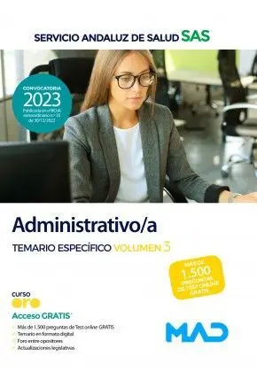 Administrativo Sas 2023. Servicio Andaluz de Salud