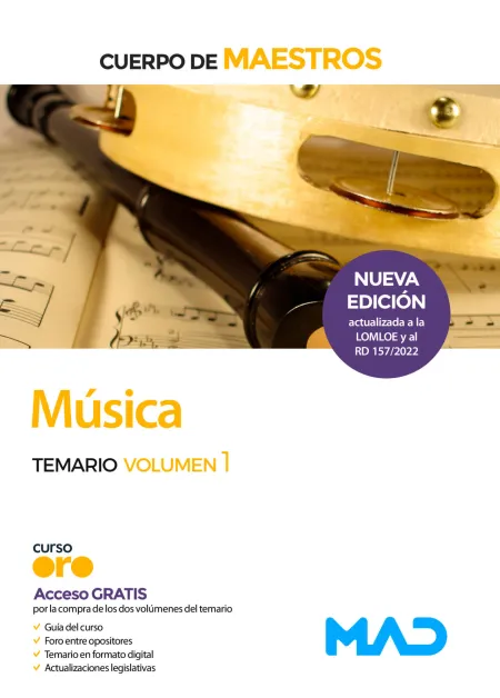 Cuerpo de Maestros. Música. Temario Volumen 1