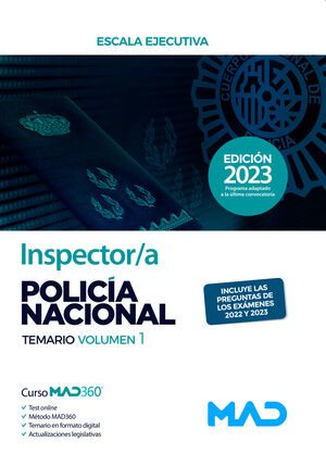 INSPECTOR/A DE POLICÍA NACIONAL. TEMARIO VOLUMEN 1