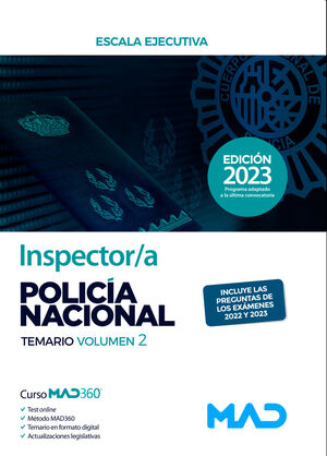INSPECTOR/A DE POLICÍA NACIONAL. TEMARIO VOLUMEN 2