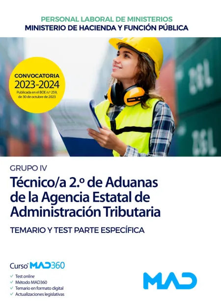 Técnico/A 2º de Aduanas (Grupo Profesional Iv)