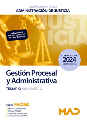 CUERPO DE GESTIÓN PROCESAL Y ADMINISTRATIVA (PROMOCIÓN INTERNA)