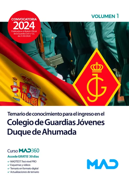 Ingreso en el Colegio de Guardias Jóvenes Duque de Ahumada