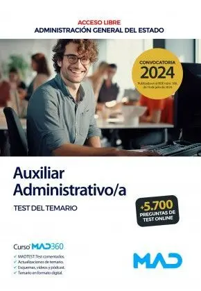 Auxiliar Administrativo;A Acceso Libre Test