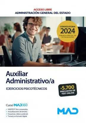 Auxiliar Administrativo;A (Acceso Libre). Ejercicios Psicotécnicos. Administraci