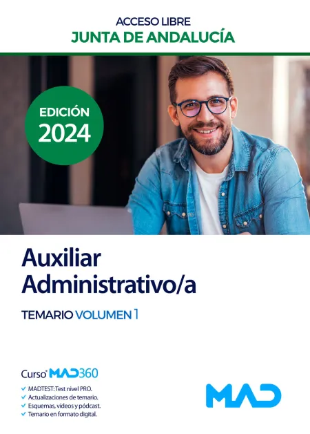 Auxiliar Administrativo ;A Junta de Andalucia Temario Vol 01 2024