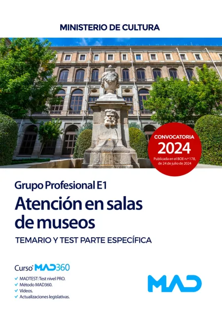 Temario;Test Parte Especifica Atencion en Salas y Museos