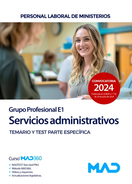 Servicios Administrativos (Grupo Profesional E1). Personal Laboral de Ministerios