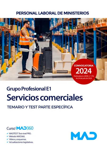 Servicios Comerciales (Grupo Profesional E1). Personal Laboral de Ministerios