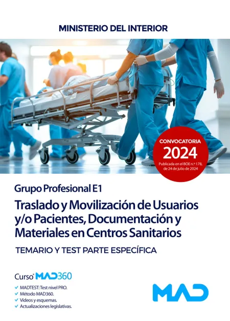 Traslado y Movilización de Usuarios Y/O Pacientes, Documentación y Materiales en Centros Sanitarios (Grupo E1)