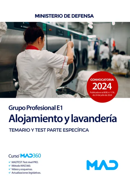 Temario Específico y Test Alojamiento y Lavandería (Grupo Profesional E1). Perso