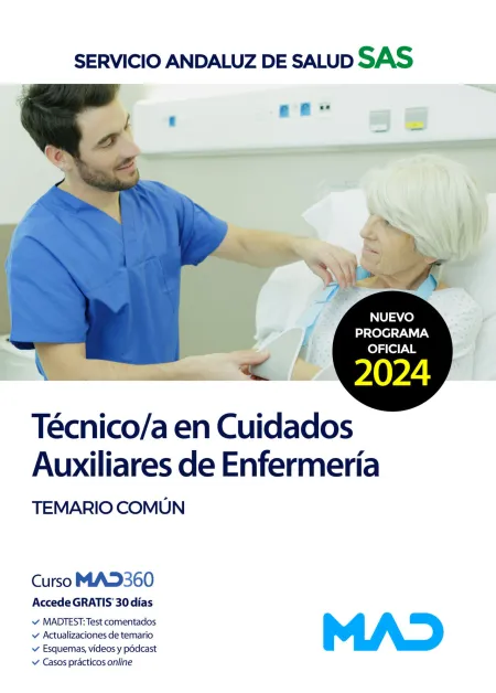 Auxiliar Enfermeria Sas 2024 Tecnico en Cuidados Servicio Andaluz Salud