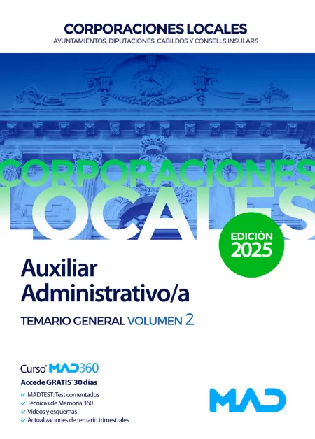 Auxiliar Administrativo/A de Ayuntamientos, Diputaciones y Otras Corporaciones Locales