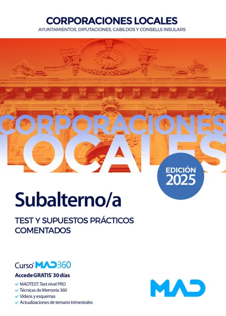 Subalterno/A de Ayuntamientos, Diputaciones y Otras Corporaciones Locales