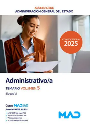 Temario Administrativo;A del Estado. Bloque Vi. Acceso Libre