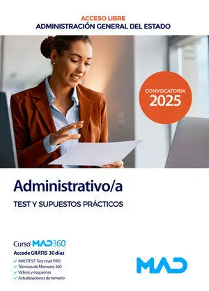 Test y Supuestos Prácticos. Administrativo;A del Estado. Acceso Libre