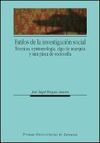 ESTILOS DE INVESTIGACION SOCIAL. TECNICAS, EPISTEMOLOGIA, AL